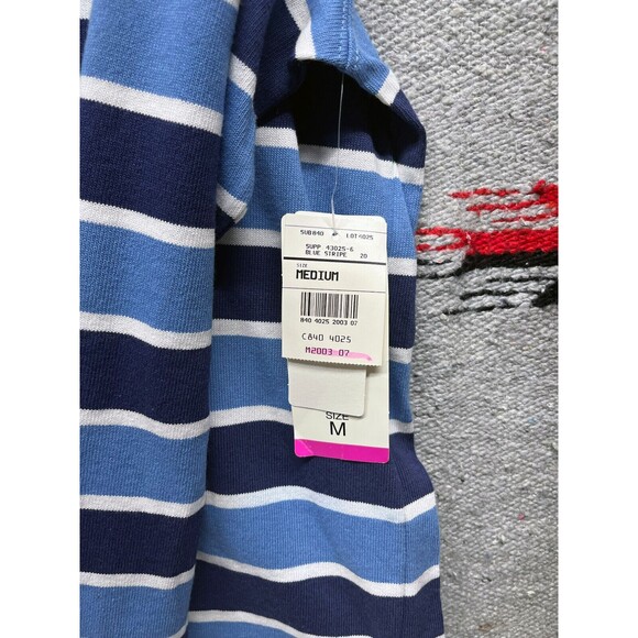 Vintage 90s Hunt Club striped long sleeve shirt NOS Medium - Picture 2 of 10